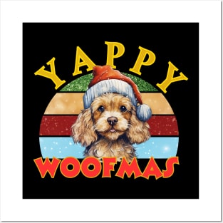 Yappy Woofmas Christmas Poodle Posters and Art